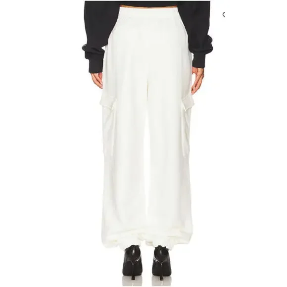 SALLY LAPOINTEcotton JOGGERS Off White size M NWT $290msrp